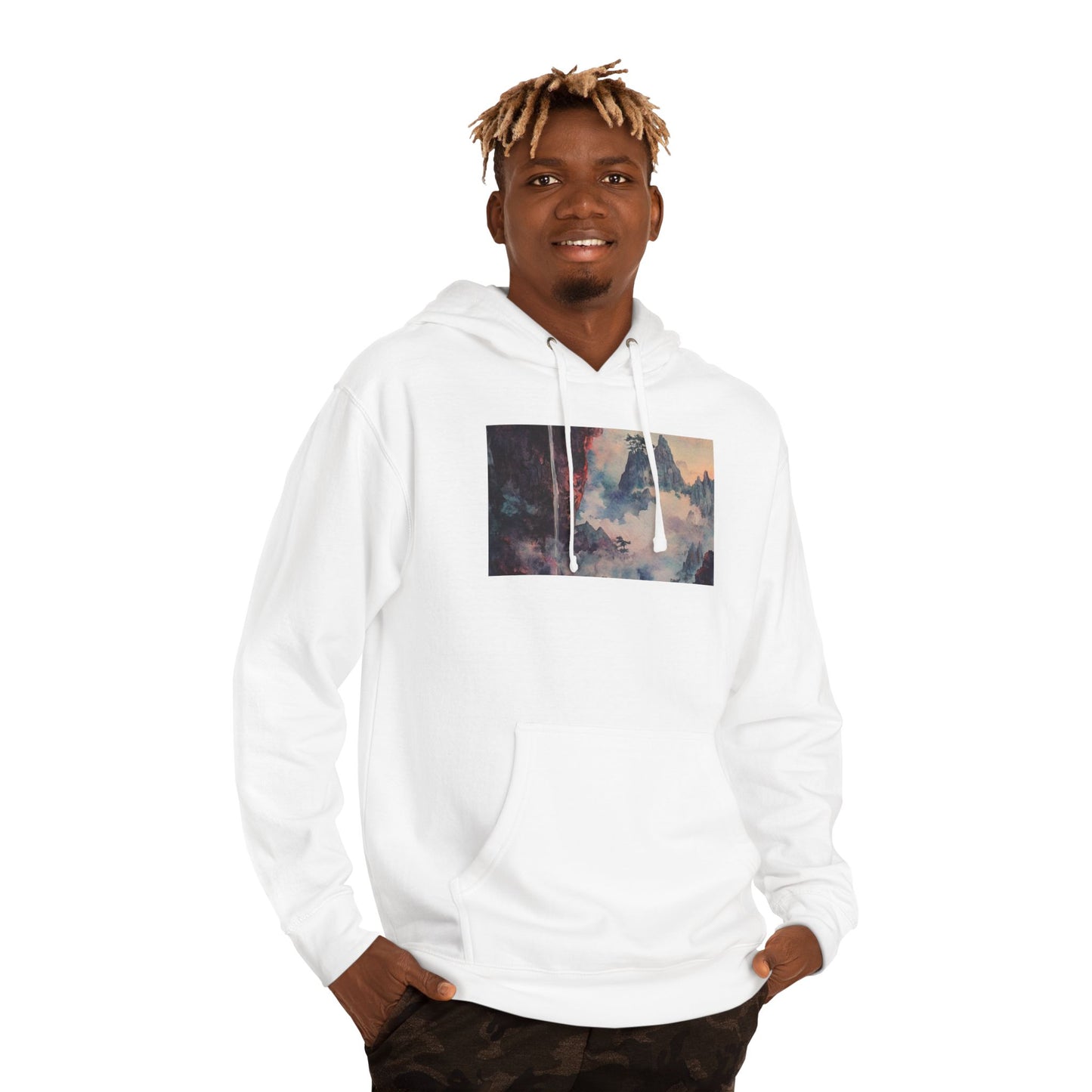 Artistic Fantasy Hooded Sweatshirt - Cozy Retro Hoodie for Gamers, Art Lovers, Casual Apparel, Unique Gift for Birthdays, Fashion Statement