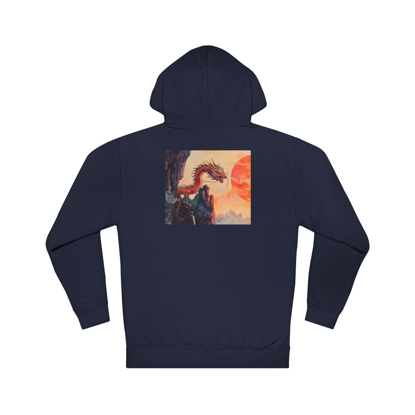 Artistic Fantasy Hooded Sweatshirt - Cozy Retro Hoodie for Gamers, Art Lovers, Casual Apparel, Unique Gift for Birthdays, Fashion Statement