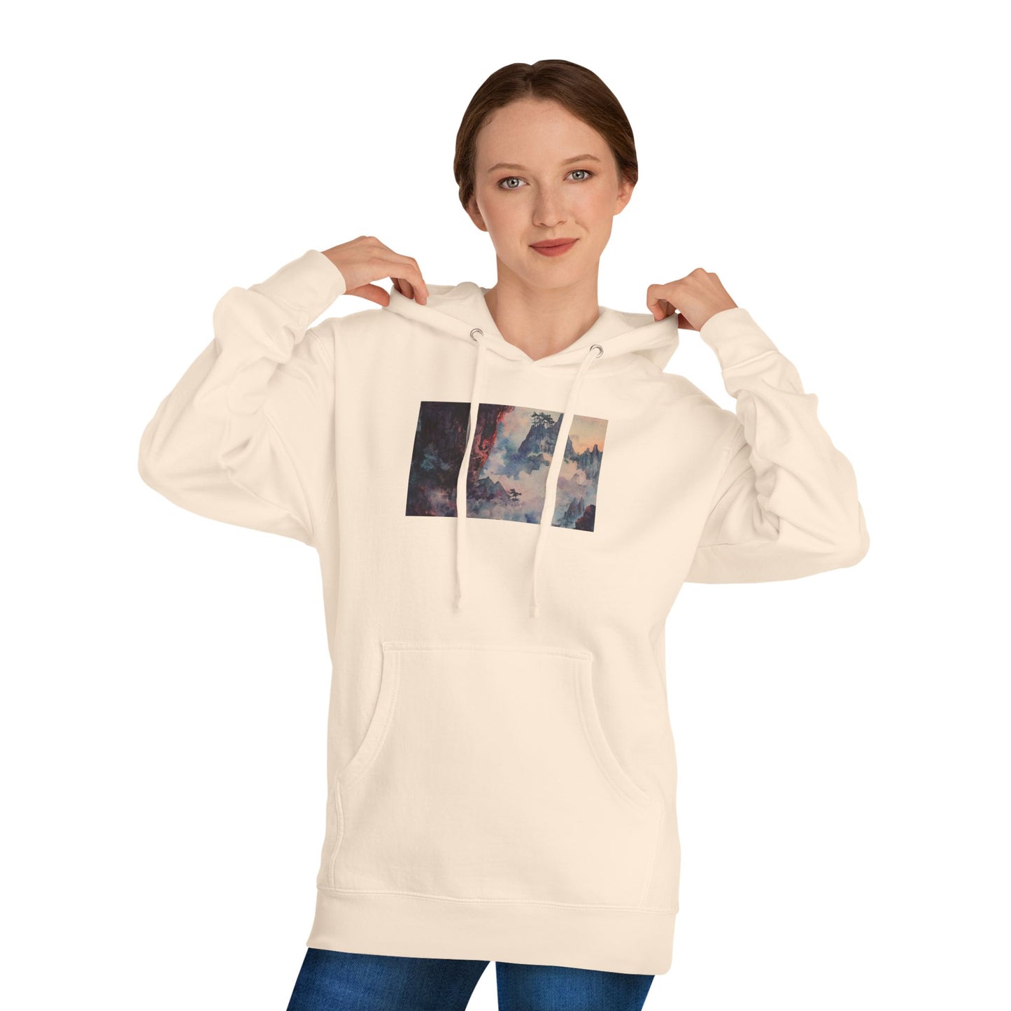 Artistic Fantasy Hooded Sweatshirt - Cozy Retro Hoodie for Gamers, Art Lovers, Casual Apparel, Unique Gift for Birthdays, Fashion Statement